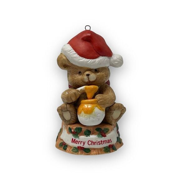 Vintage Lot of 5 Ceramic Christmas Ornaments Santa Bear Snowman AGC Summit - Picture 8 of 13